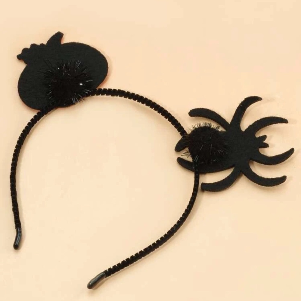 🎃 Awesome Cartoon Spider And Jack-o-lantern Pumpkin Headdress Headband 🕷 - Picture 2 of 5